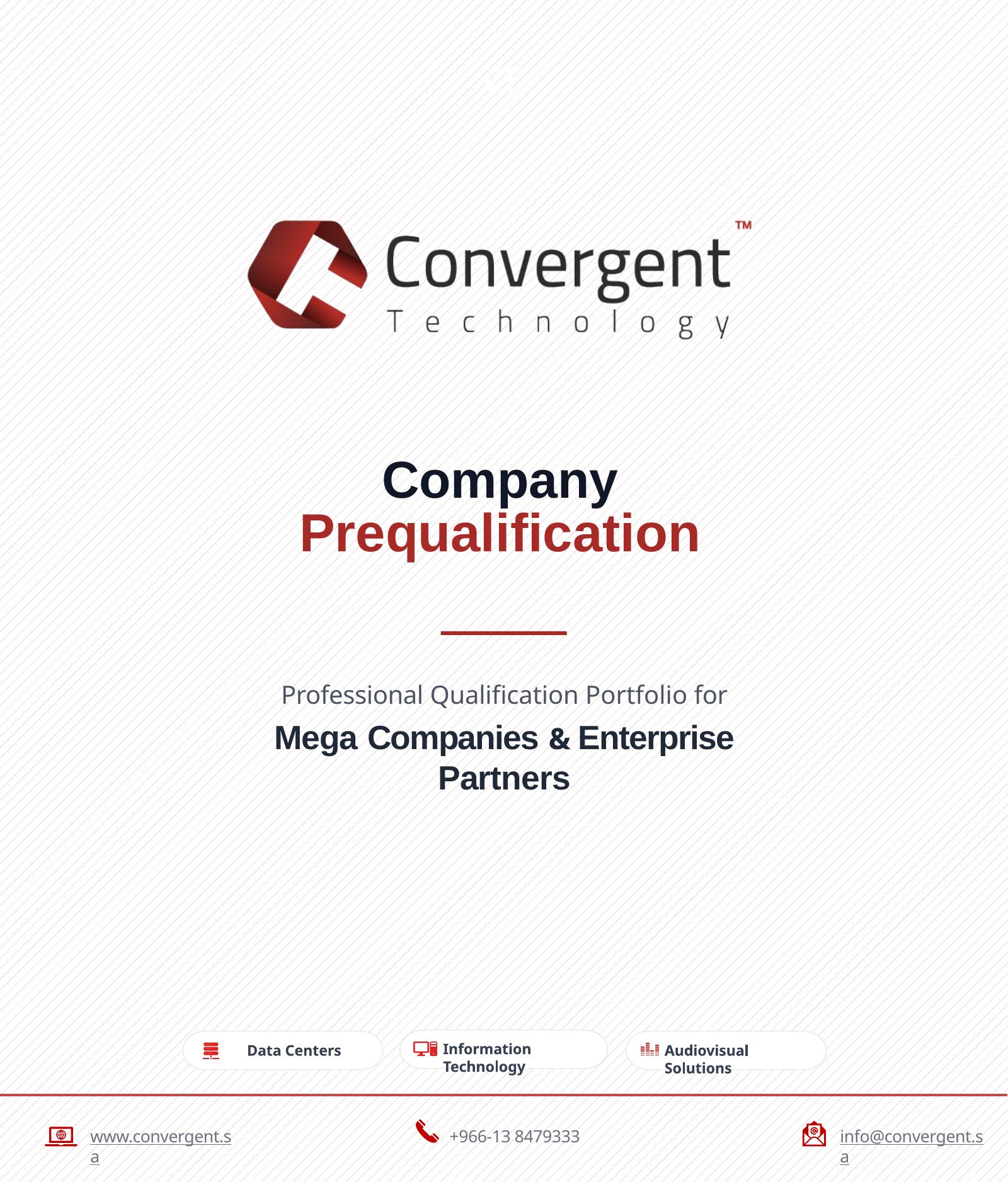 Cover of the Convergent Technology company prequalification file